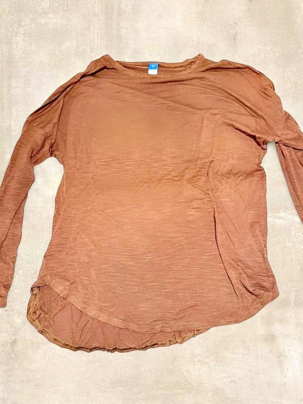 OLD NAVY Luxe Long-Sleeve T-Shirt Brown Small